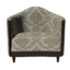 Fine White and Gold Upholstered Barrel Chair icon.png