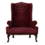 Vintage Red Velvet with Nailheads Wingback Chair icon.png