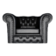 Black Leather Chesterfield Armchair icon.png