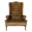 Brown Suede Wingback Chair
