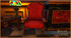 Sota fine red upholstered armchair.png