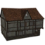 Wood & Plaster 2-Story with Overhang Village Home icon.png