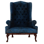 Vintage Blue Velvet with Nailheads Wingback Chair icon.png