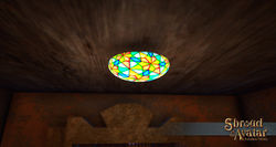 Sota geometric stained glass chandelier closeup.jpg