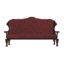 Fine Red Upholstered Wooden Trim Loveseat icon.png